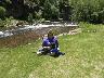 Marilyn, Big Blue Frog & 3 Legged Dog.JPG