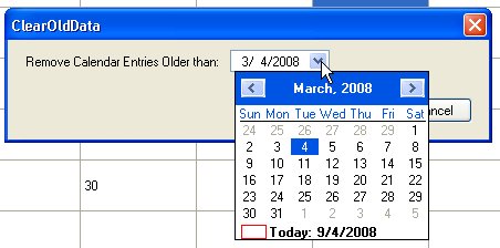 Clear Old Calendar Entries