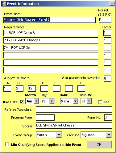 Sliding Scale Form Example Sliding Scale and Awards Sheet